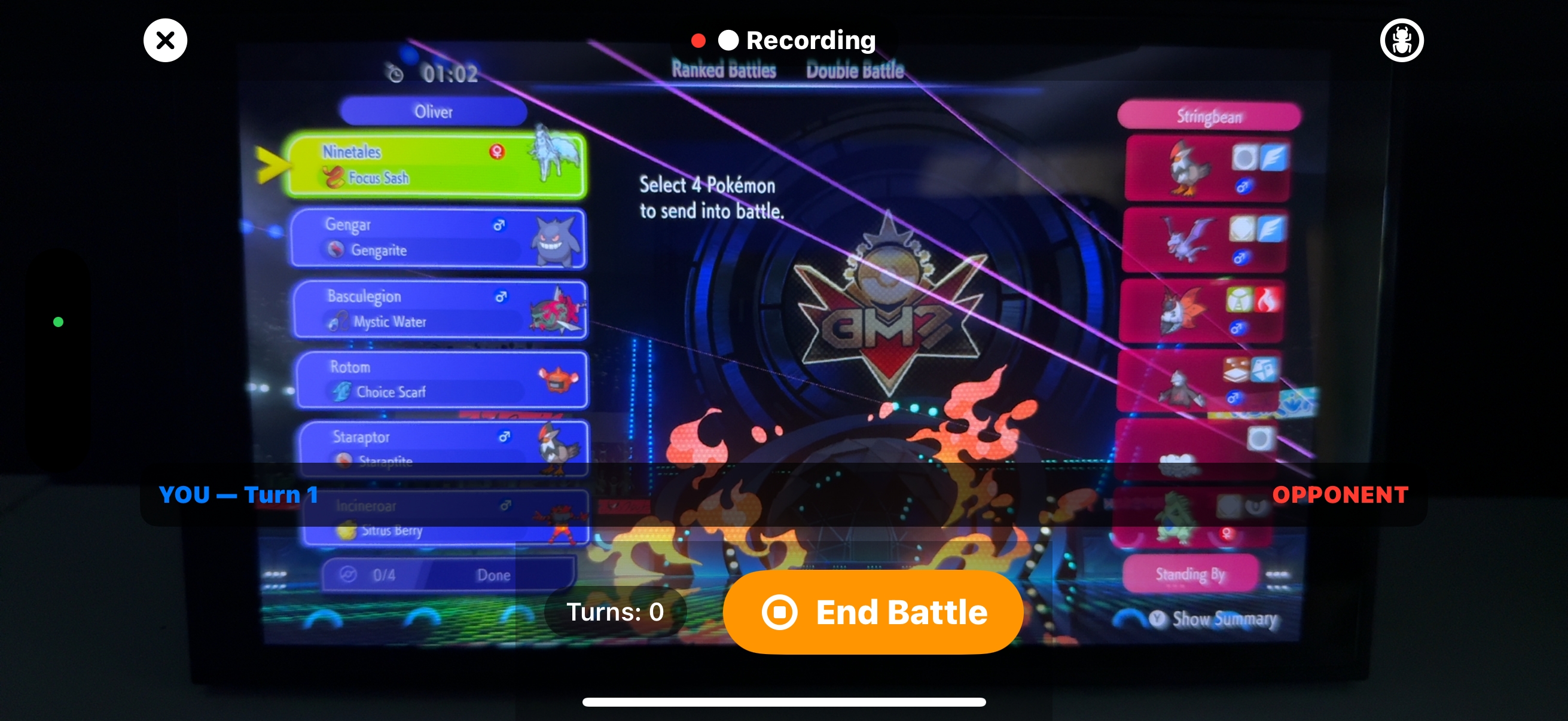 Recording the battle live