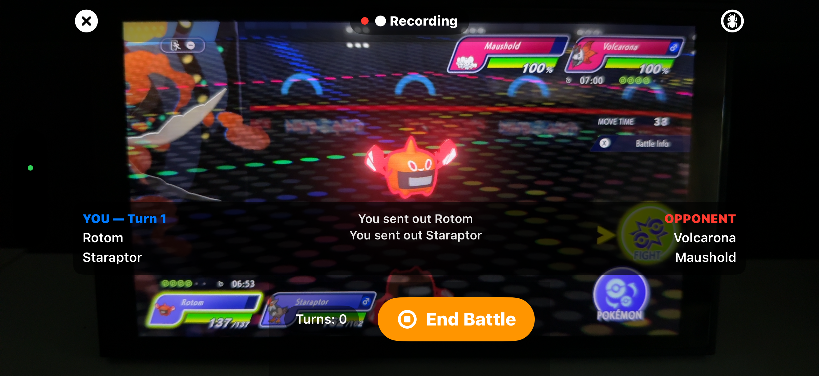 Recording the battle live