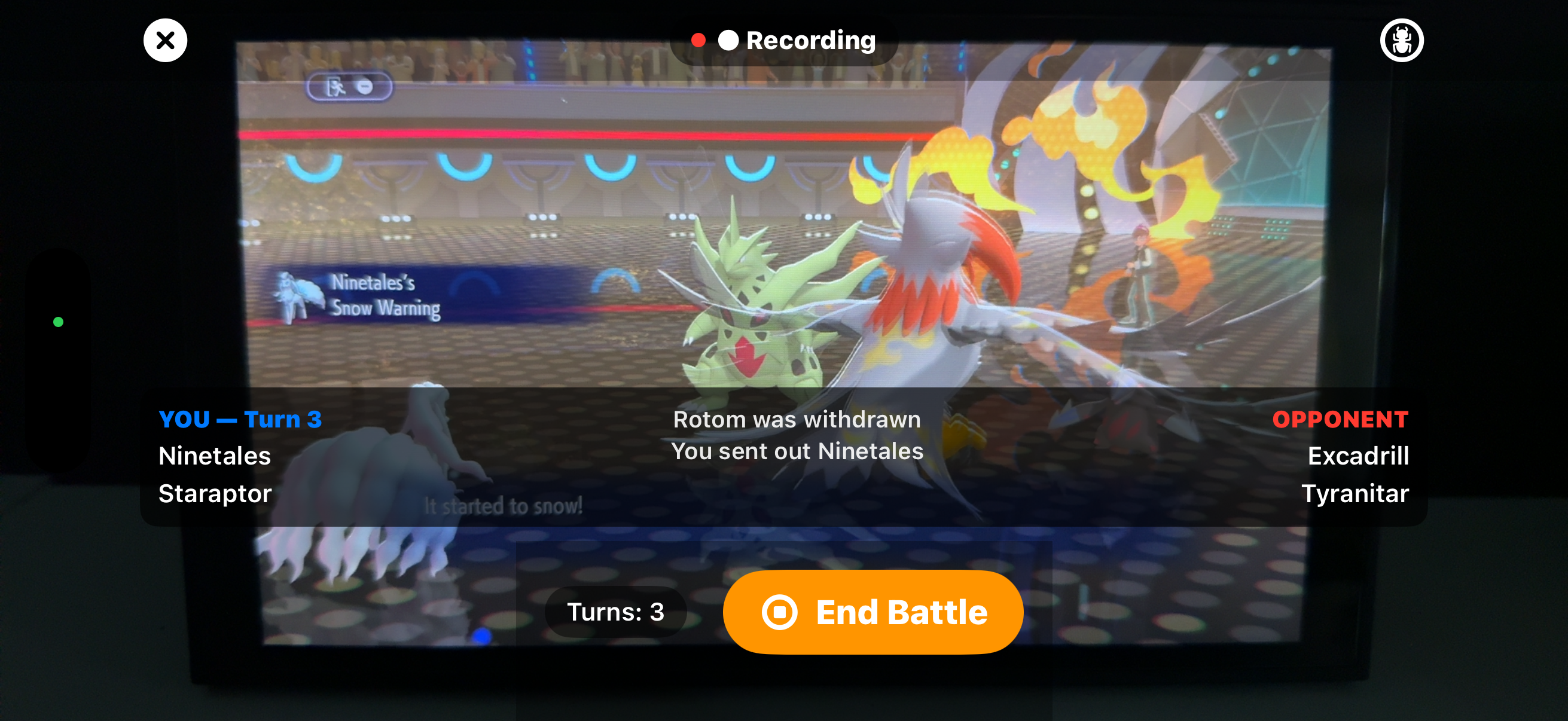 Recording the battle live