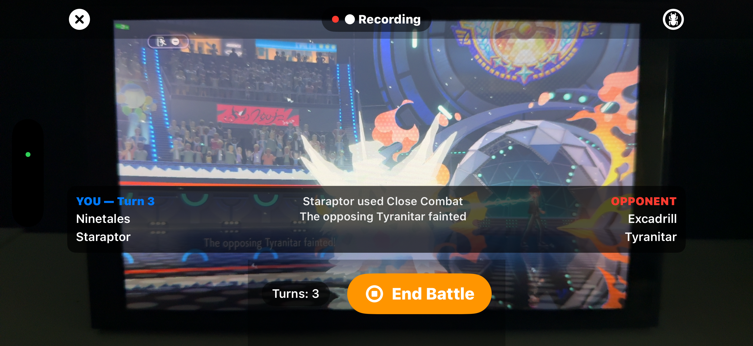 Recording the battle live